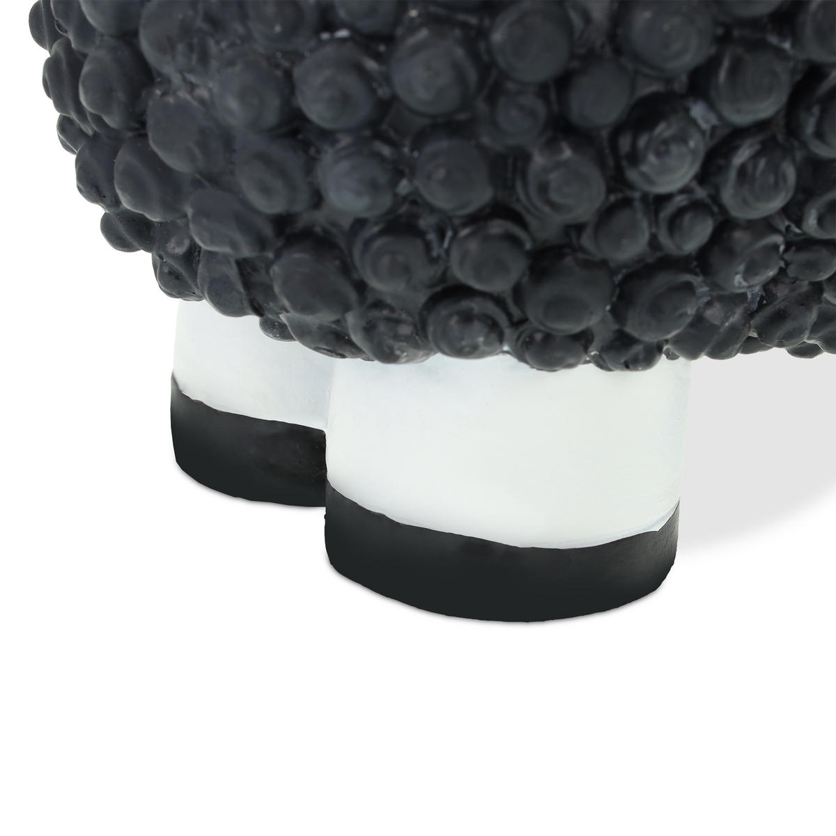 SCHAF-GARTENFIGUR - Schwarz, Kunststoff (21/16/12.5cm) - Relaxdays