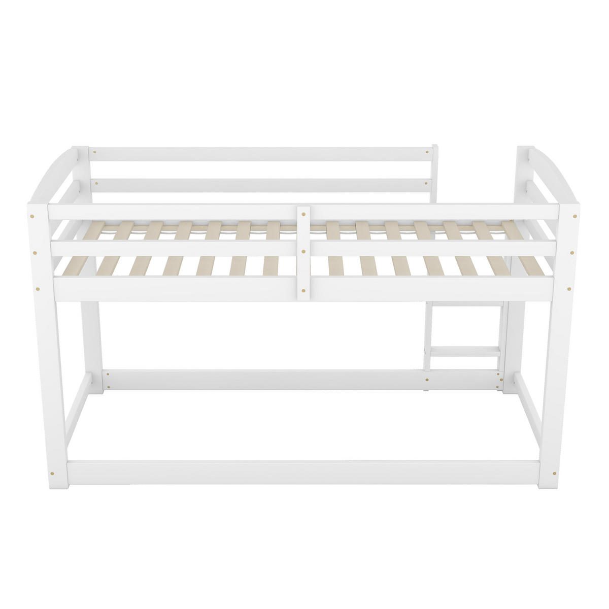 POSCHODOVÁ posteľ 90/200 cm biela priestorovo úsporná z masívnej borovice - biela, drevo (90/200cm) - OKWISH