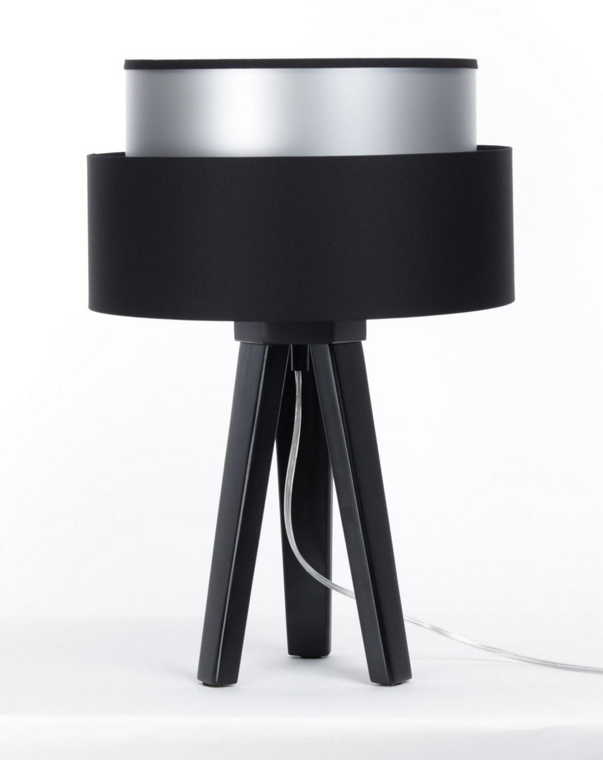 TISCHLAMPE Schwarz 30/45 cm - Silberfarben, Kunststoff (30/0.7/45cm) - ONZENO