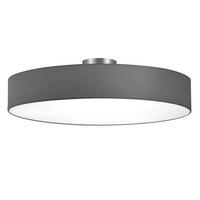 LED-DECKENLAMPE Ø65cm, Lampenschirm Stoff Grau - Grau, Textil (65/65/17cm) - meineWunschleuchte