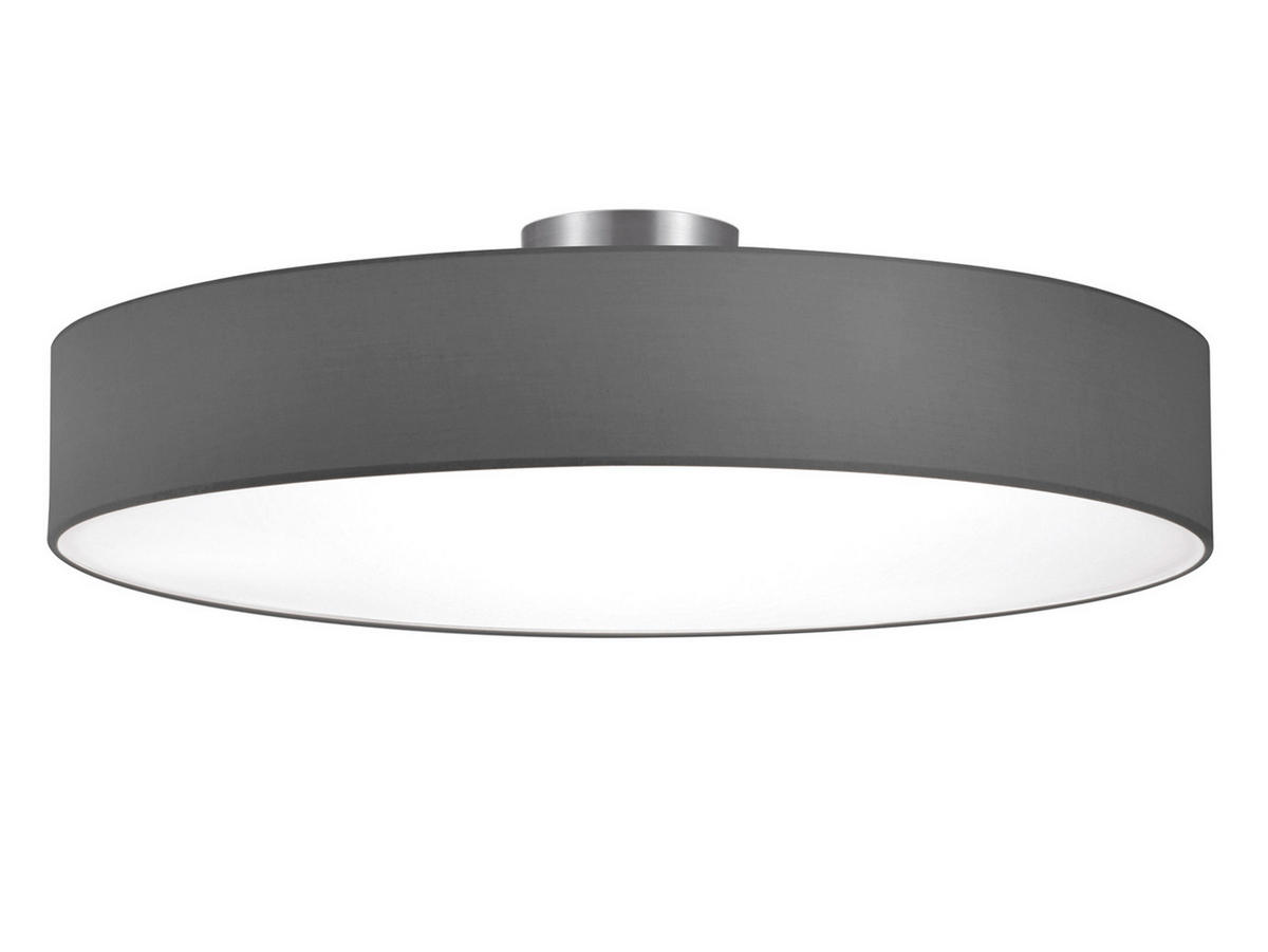 LED-DECKENLAMPE Ø65cm, Lampenschirm Stoff Grau - Grau, Textil (65/65/17cm) - meineWunschleuchte