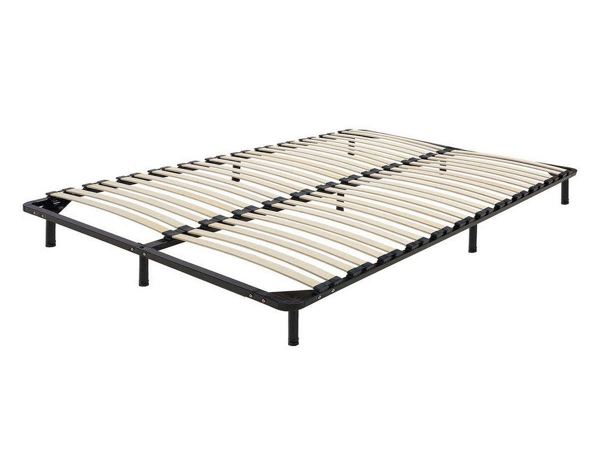 FREISTEHENDER LATTENROST 140x200 cm Schwarz Combourg - Schwarz, Metall (140/21/197cm) - Beliani