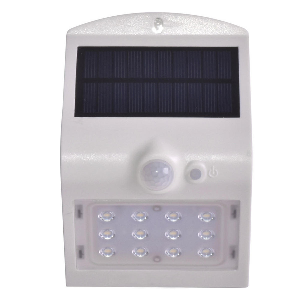 LED WANDLEUCHTE Weiß mit Bewegungsmelder - Weiß, Kunststoff (14.5/9.6/7.9cm)