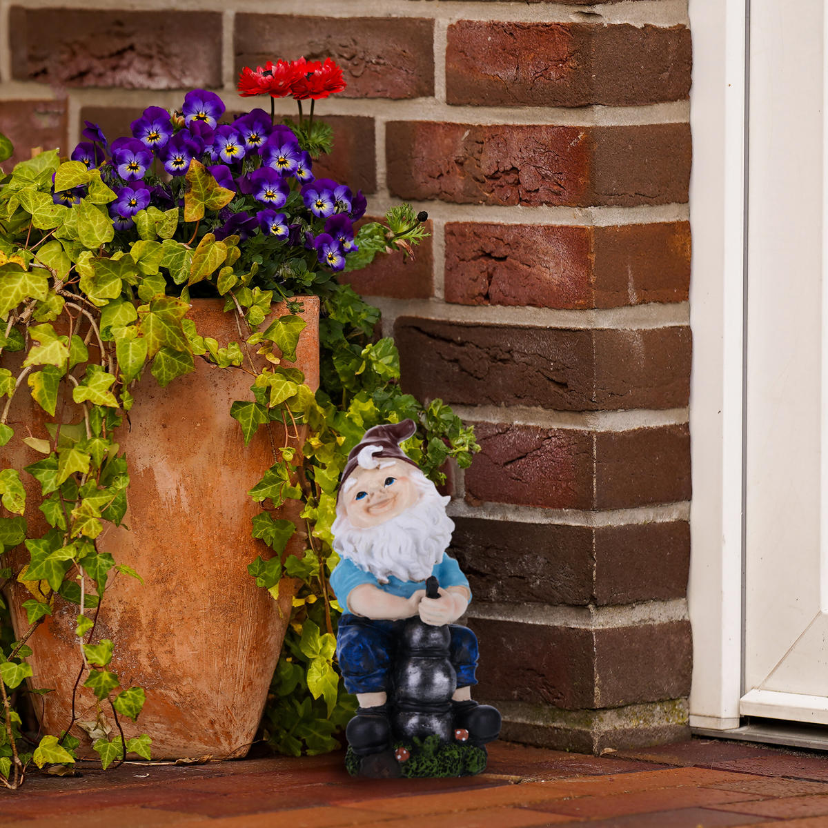 GARTENZWERG - Multicolor, Kunststoff (11/24.5/14cm) - Relaxdays