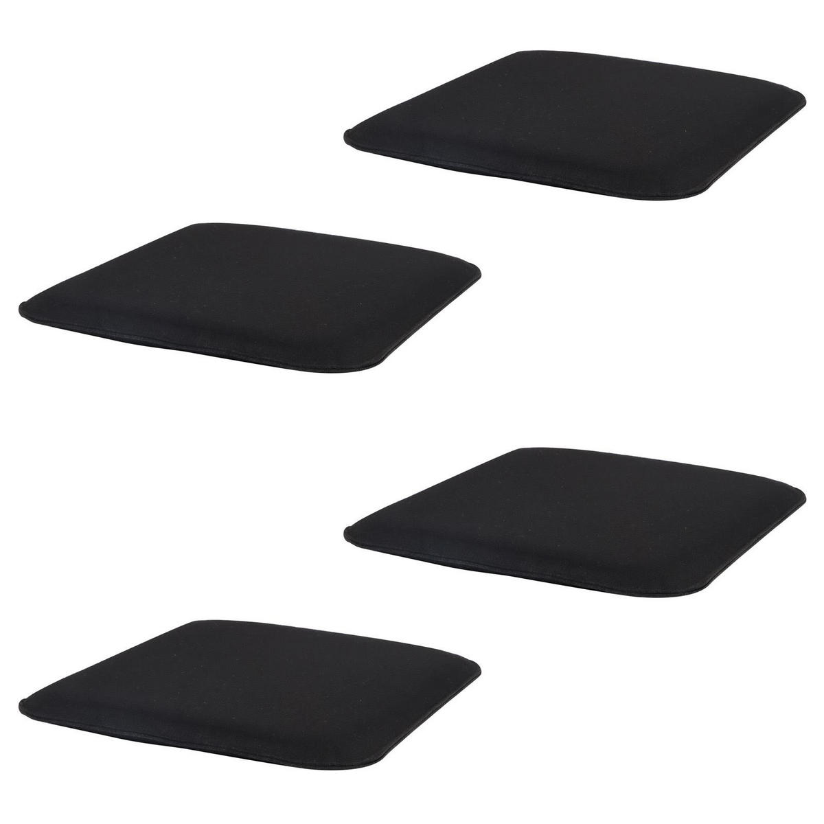SITZKISSEN GRACE 4ER-SET - Schwarz, Textil (35/35/2cm) - IDIMEX