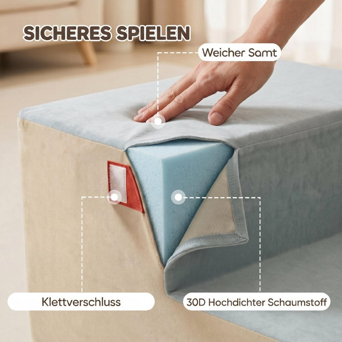 KONSTRUKTIONSSPIELZEUG Bausteine Blau - Multicolor, Kunststoff (39/44/79cm) - Korfee