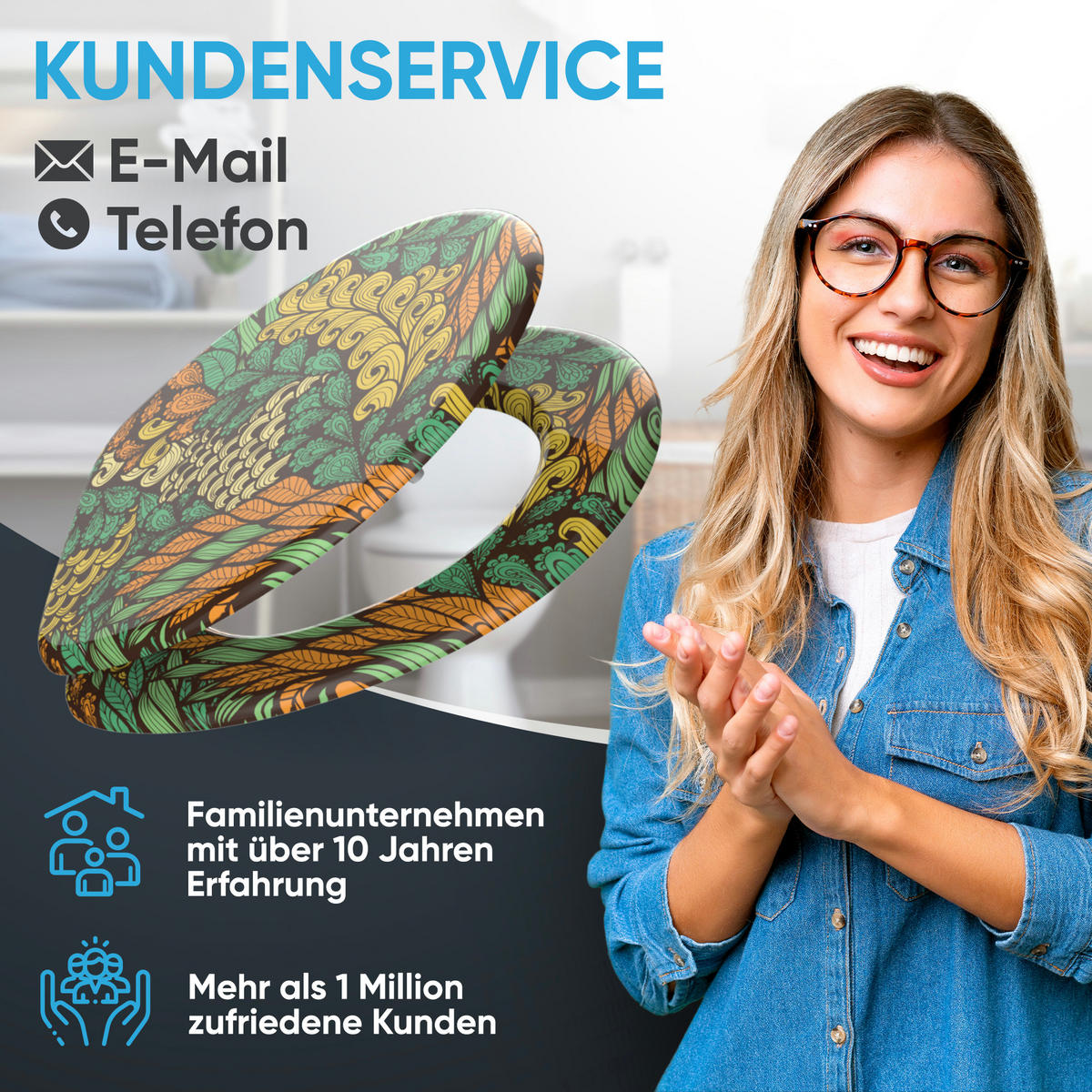 WC Sitz mit Absenkautomatik Velora - Grün, Holzwerkstoff (38/6/47cm) - Sanilo