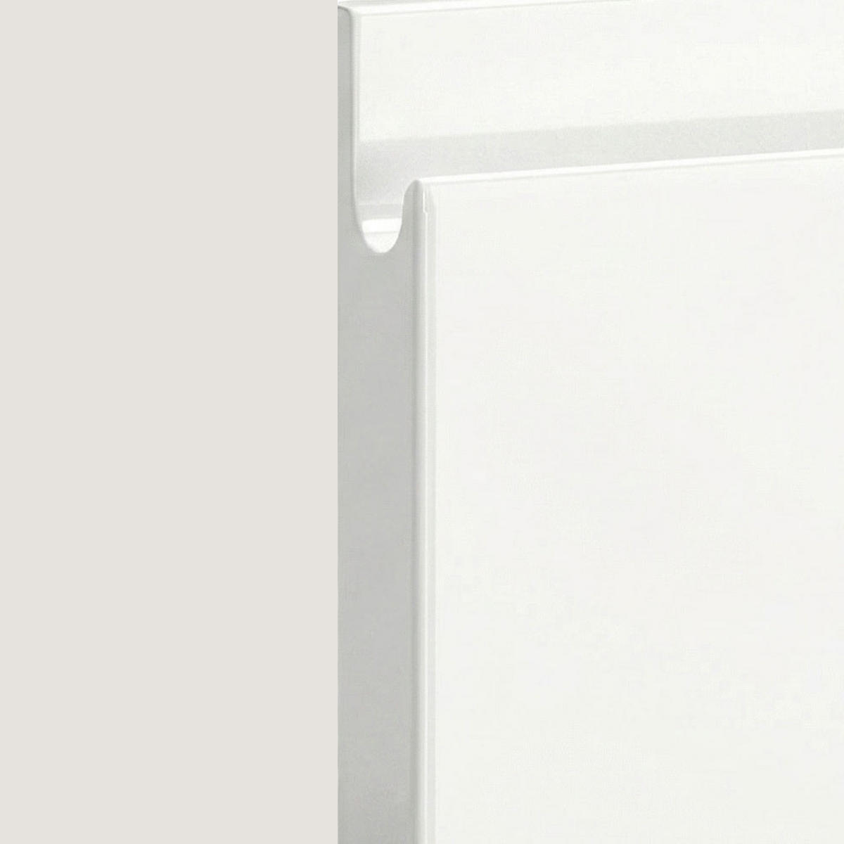 HÄNGESCHRANK Florence W4/50 Grau / RAL 9003 signalweiß HG 50 / 32,5 / 96cm - Türanschlag rechts - Weiß Hochglanz/Grau, Holz/Holzwerkstoff (50/96/32.5cm) - Feldmann-Wohnen