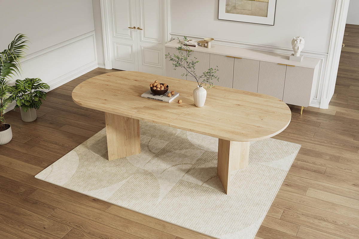 AUSZIEHTISCH Eichefarben 140-180/90/75 cm - Eichefarben, Holz (90/180/75cm) - PANGIVO