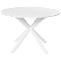 JÍDELNÍ STŮL Bílý 120/120 cm Fitzroy - bílá, kompozitní dřevo (120/120/75cm) - Beliani