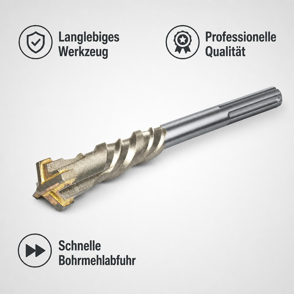 SDS Max Hammerbohrer - Edelstahlfarben, Metall (30/2/2cm) - KLASEBO