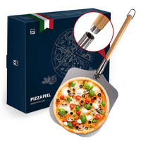 PIZZASCHIEBER Soeren 61 cm, kurz - Edelstahlfarben, Holz/Metall (30.5/1/30.5cm) - Blumtal