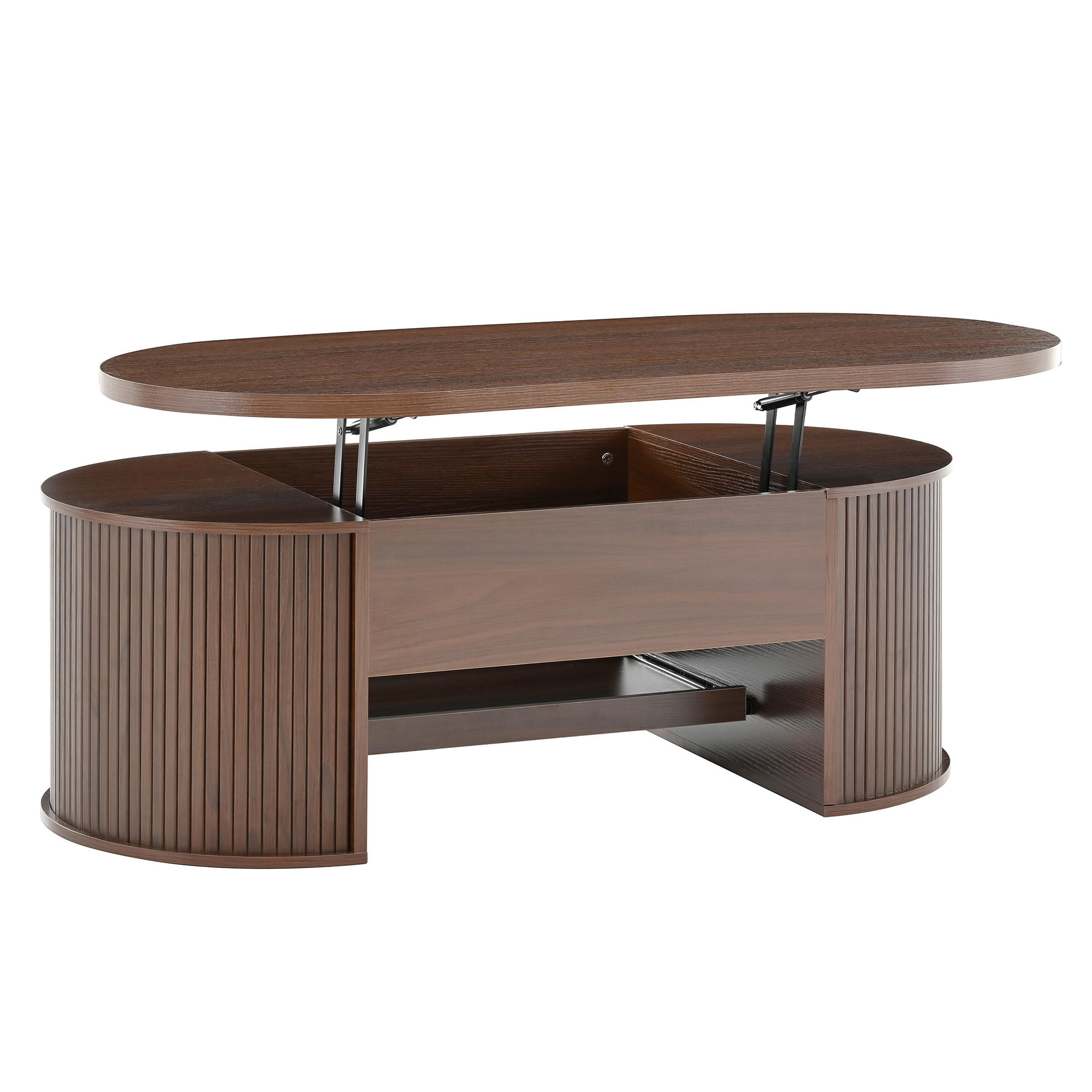COUCHTISCH Walnuss - Naturfarben, Holzwerkstoff (110/55.5/40cm)
