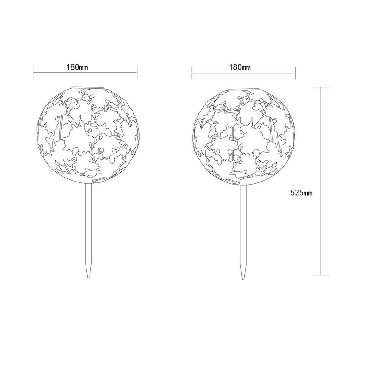 LED AUSSENLEUCHTE Metall Silber - Silberfarben, Metall (18/18/52.5cm) - Globo Lighting