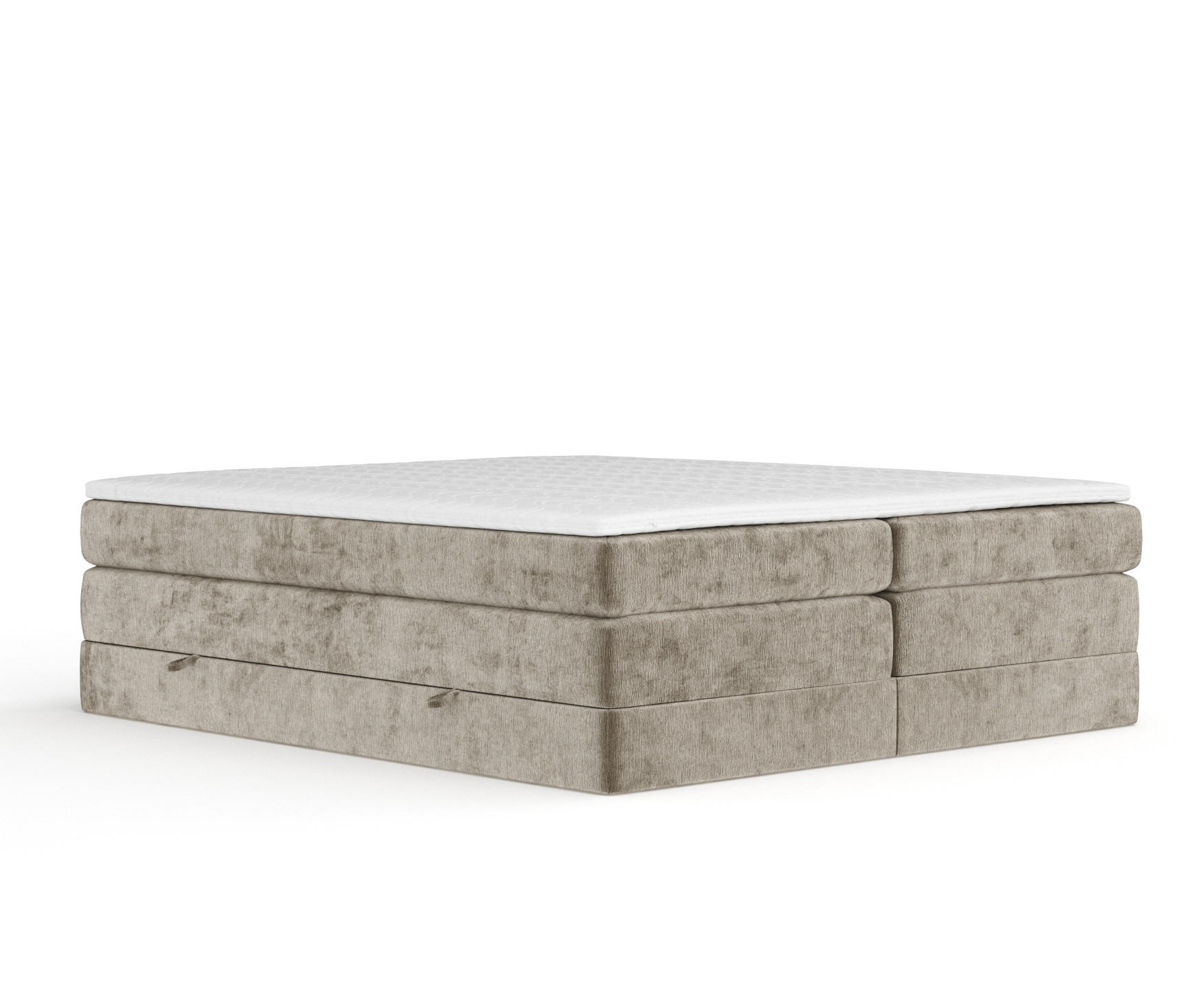 BOXSPRINGBETT Juniper Beige 140/200 cm - Beige/Schwarz, Holz/Holzwerkstoff (140/200cm) - Maison de Reve