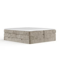 BOXSPRINGBETT Juniper Beige 200/200 cm - Beige/Schwarz, Holz/Holzwerkstoff (200/200cm) - Maison de Reve