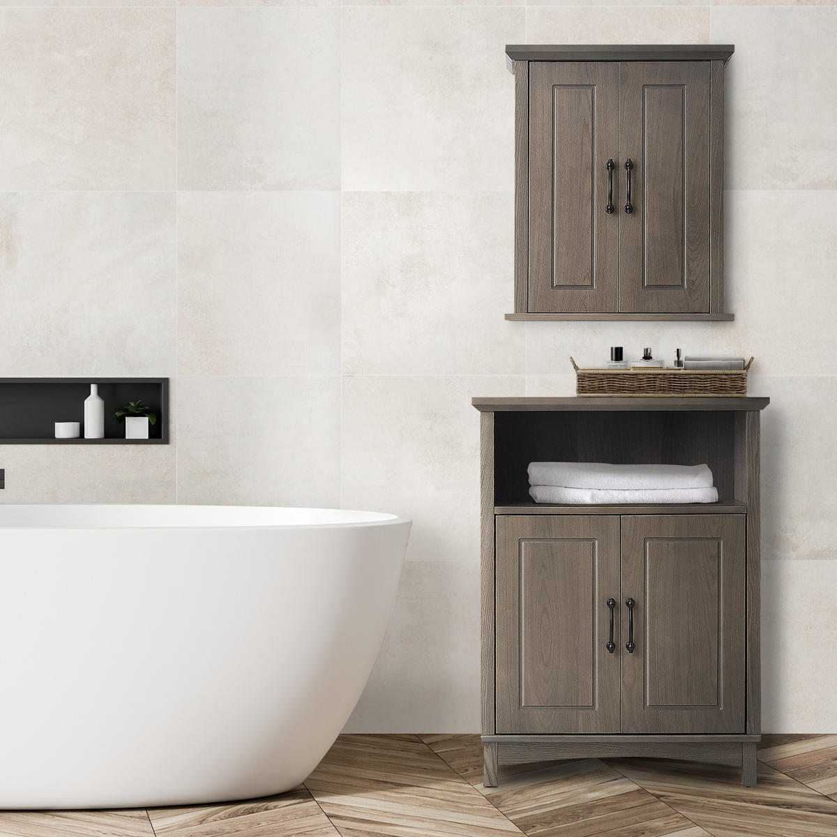 HÄNGESCHRANK Bräunen - Braun, Holzwerkstoff (50.8/61/61cm) - Teamson Home