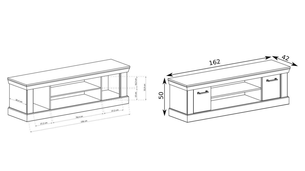 LOWBOARD DESIO 162/50/40 cm, Braun - Braun, Holzwerkstoff (162/50/40cm) - MASSENO
