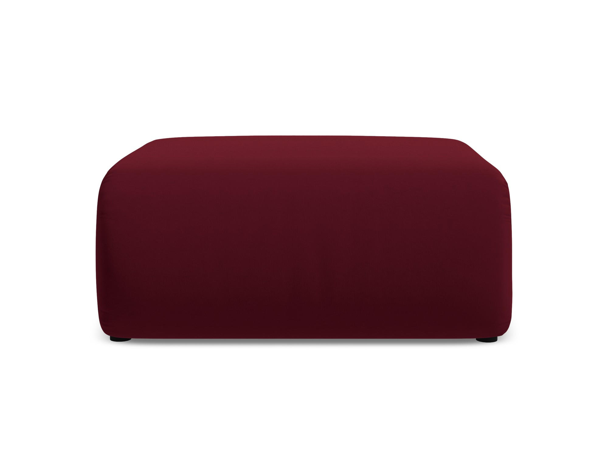 POUF Samt Stoff Rot - Bordeaux/Rot, Kunststoff/Textil (94/40/89cm) - Makamii