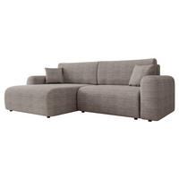 ECKSOFA Floryn L - Schwarz/Grau, Holz/Kunststoff (245/145cm) - MIRJAN24