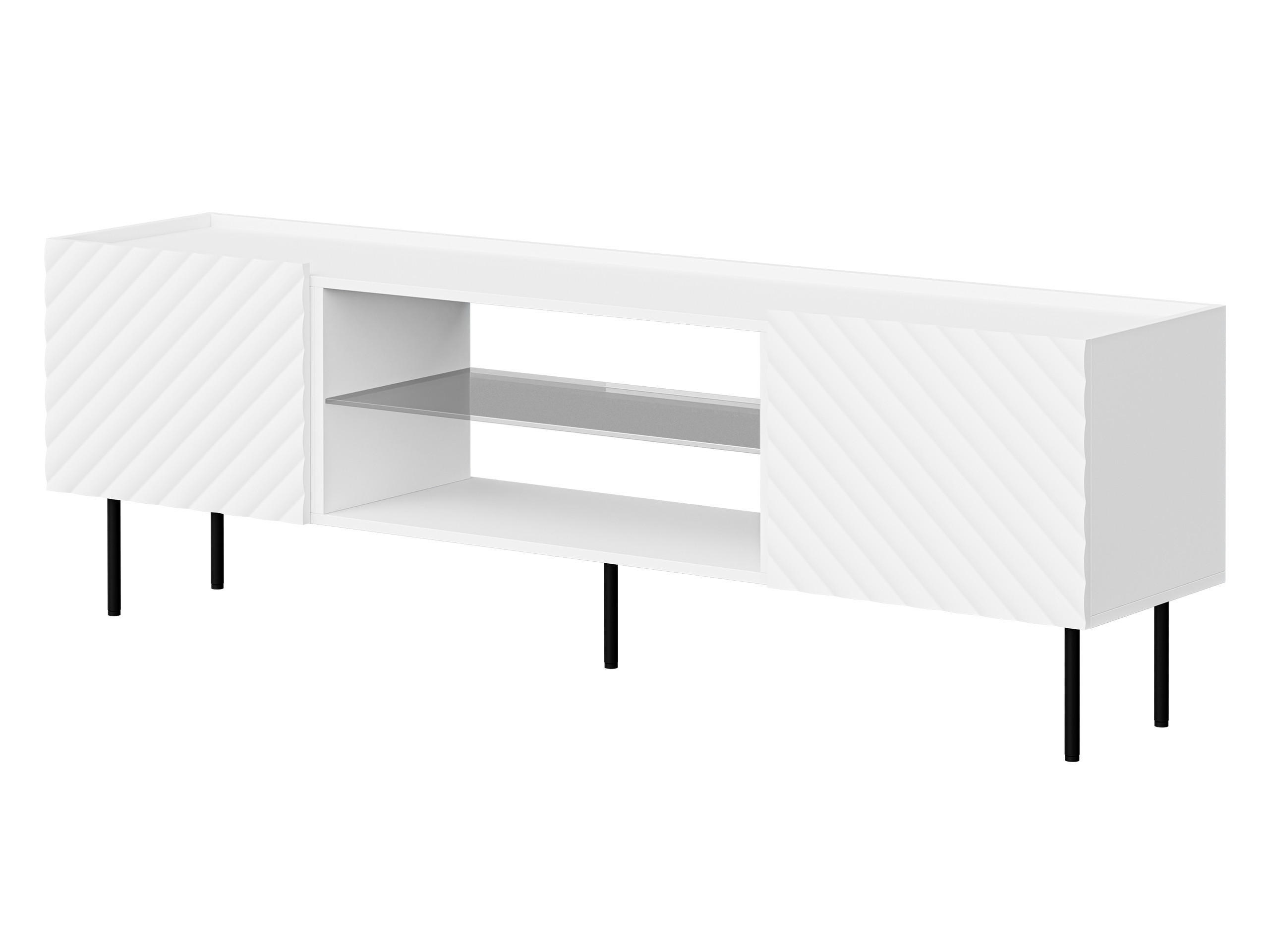 TV-LOWBOARD Lucca 180 2D EF - Schwarz/Weiß, Holz/Holzwerkstoff (181/59/40cm) - MIRJAN24