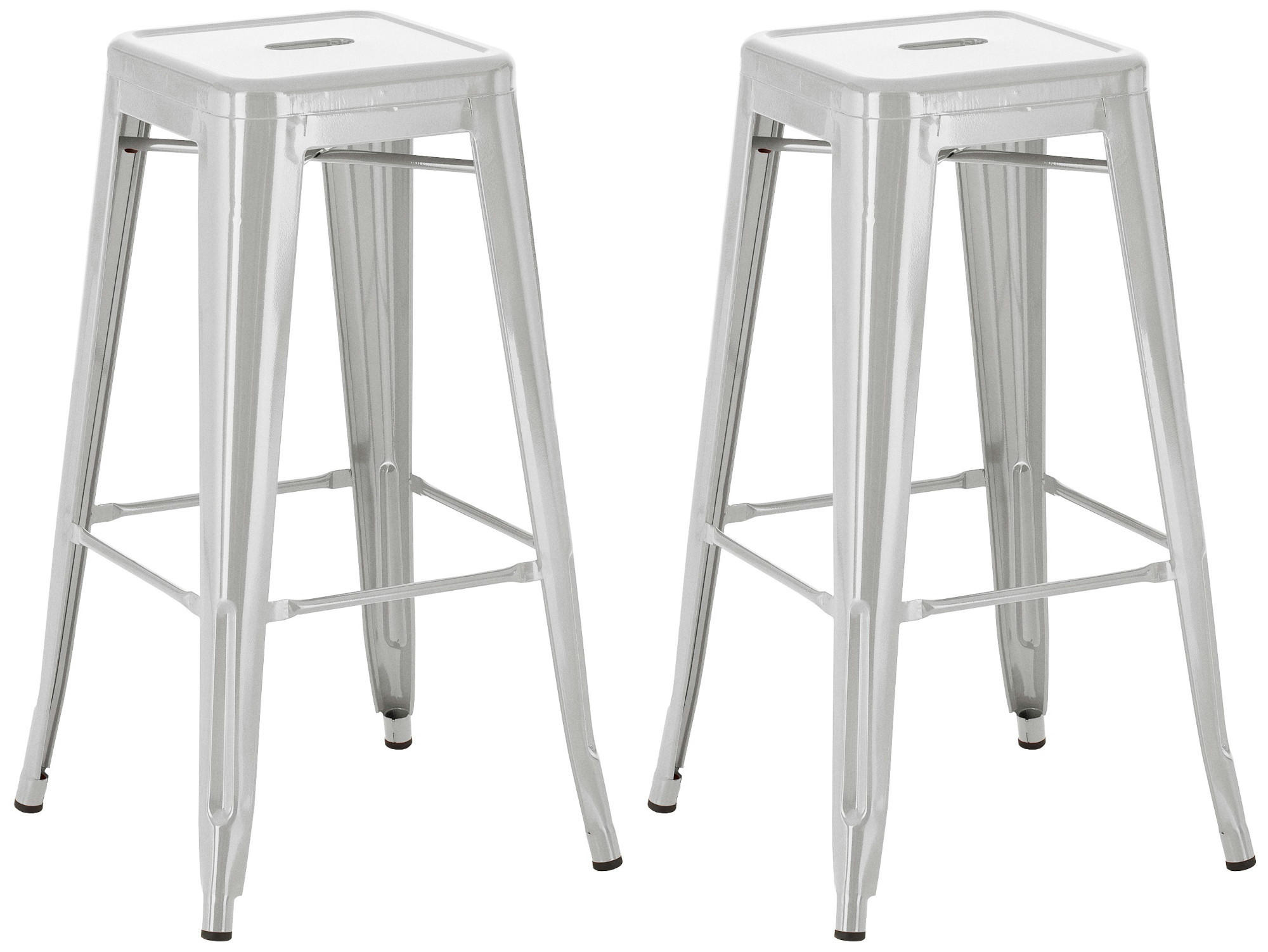 CLP Barhocker Silber 43x76x43 cm