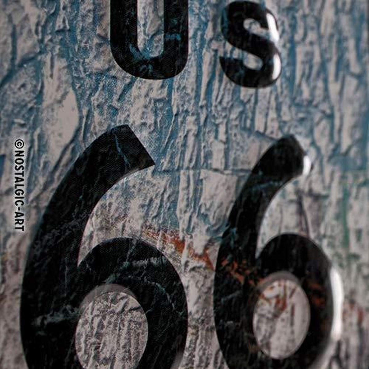 BLECHSCHILD 30/40 cm US Highways Route 66 The Mother Road - Multicolor, Metall (40/30/0.2cm) - Nostalgic-Art