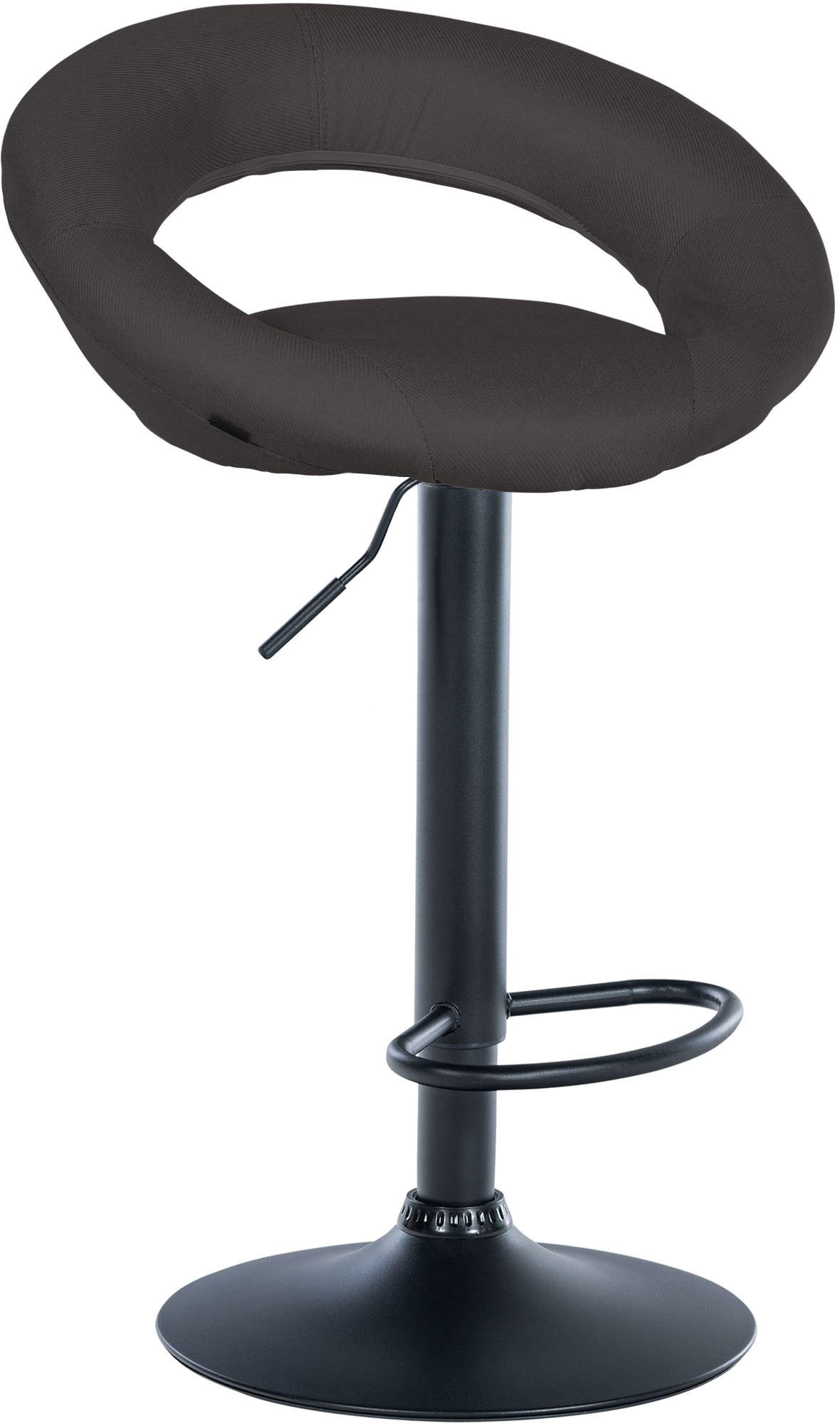 BARHOCKER Stoff dunkelgrau - Dunkelgrau/Schwarz, Textil/Metall (52/77/47cm) - CLP