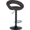 BARHOCKER Stoff dunkelgrau - Dunkelgrau/Schwarz, Textil/Metall (52/77/47cm) - CLP