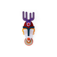 WANDDEKO Mumbai-Maske 18/5 cm - Multicolor/Weiß, Wellpappe (18/5/51cm) - KUNSTLOFT
