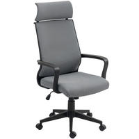 ERGONOMISKA snurrstolar med nackstöd och gungfunktion, mörkgrå - Mörkgrå, Metall (60.5/117/69cm) - SHOPENTRA