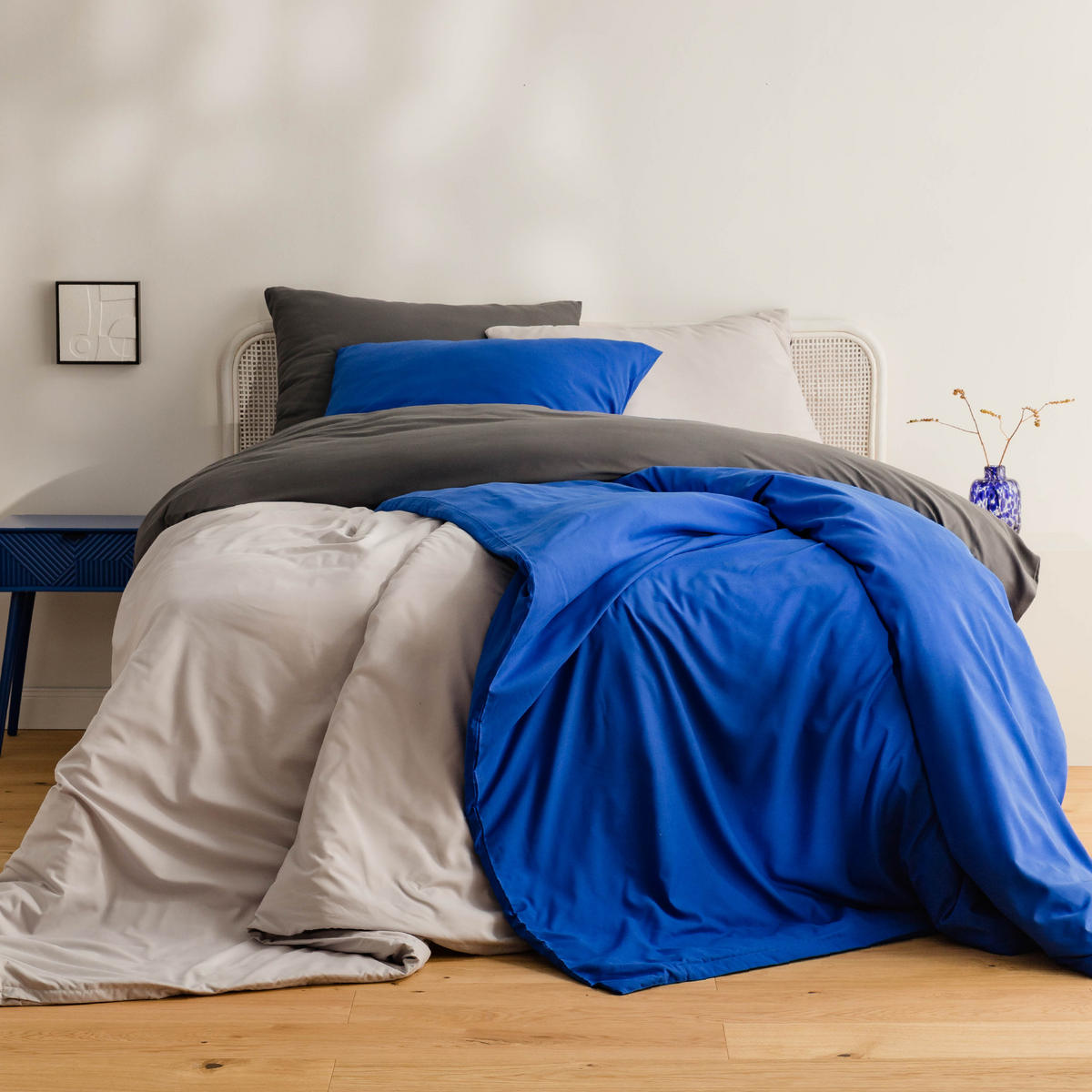 BETTWÄSCHE Micros - Schwarz, Textil (140/200cm) - home&you