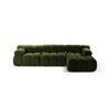 ECKSOFA modular rechts Bellis aus Boucle grün 4 Sitzplätze - Grün, Textil (155/282cm) - Micadoni