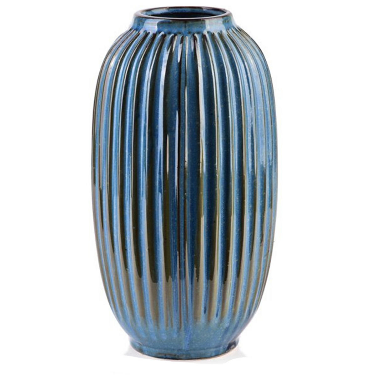 VASE Yarine Blau 17/17/25 cm Keramik - Blau, Keramik (25cm) - Mondex