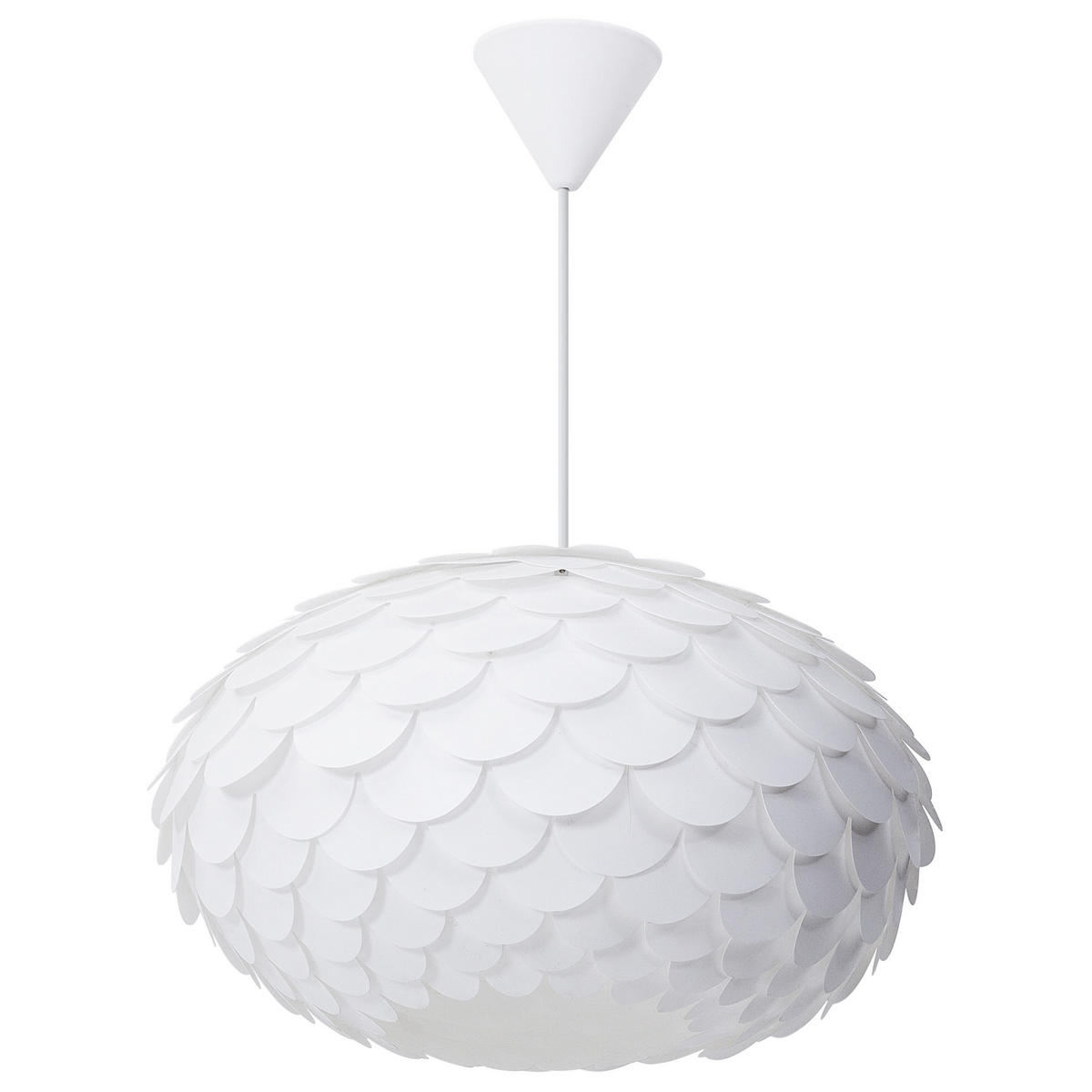 HÄNGELEUCHTE Erges 48/48/159 cm - Weiß, Kunststoff (48/48/159cm) - Beliani