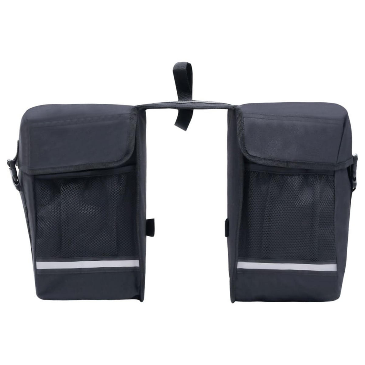 DOPPEL-FAHRRADTASCHE Für Gepäckträger Wasserdicht 35 L Schwarz - Schwarz, Textil (17/30/34cm) - vidaXL