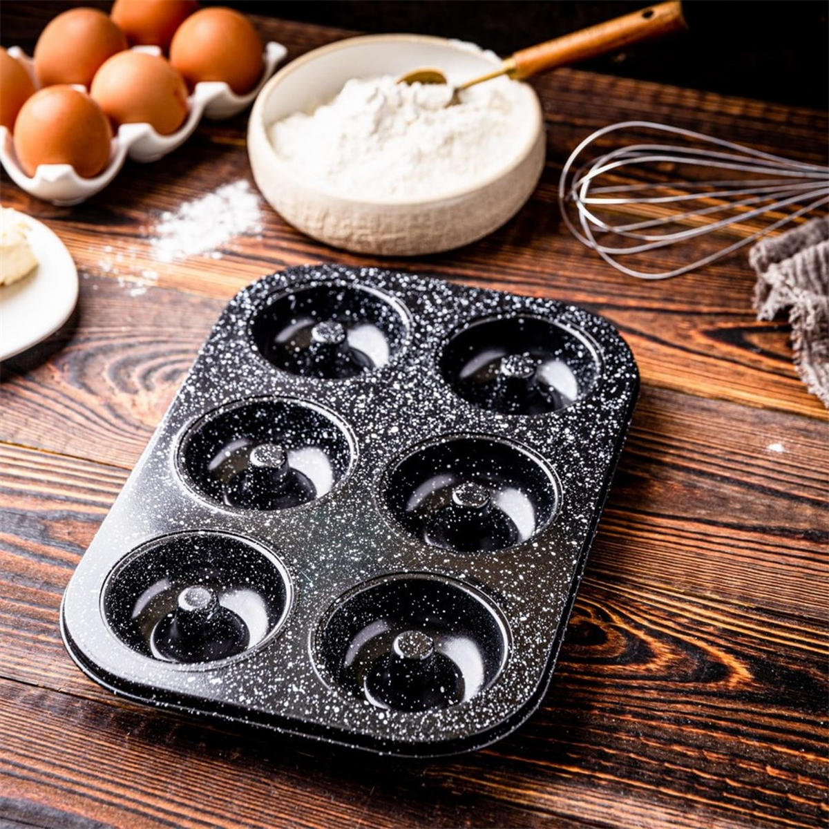 MUFFINFORM Schwarz 26.5/17.5/3 cm KB7840 - Schwarz, Metall (17.5/3/26.5cm) - Klausberg 