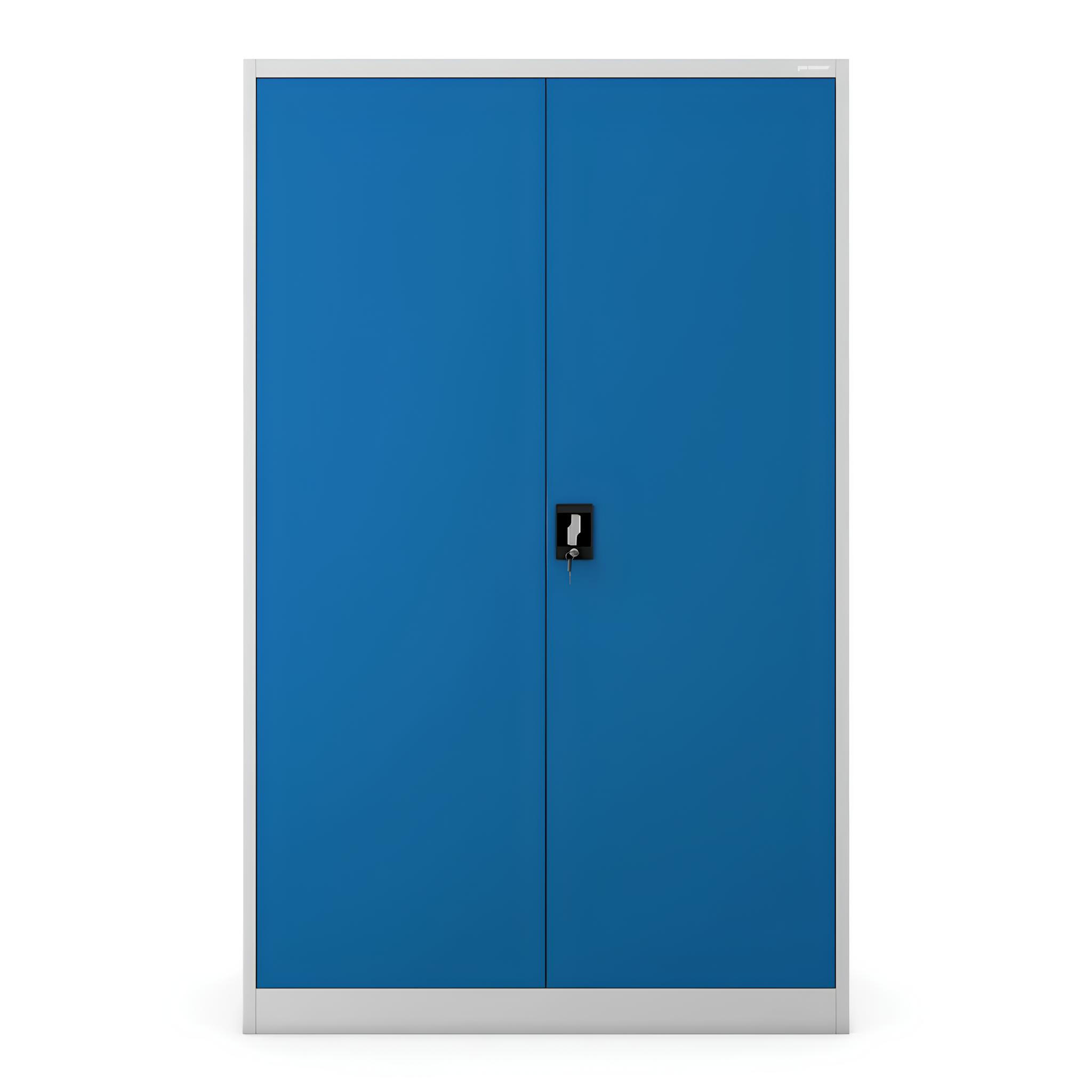 AKTENSCHRANK JAN II - Blau/Grau, Metall (115/185/40cm) - Jan Nowak