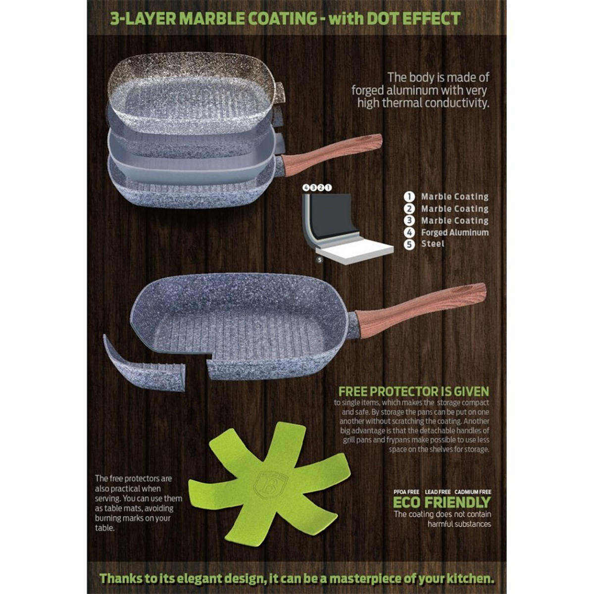 GRILLPFANNE Grau 28/28/4.5 cm BH1208 - Grau, Metall (28cm) - Berlinger Haus