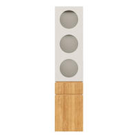 HOCHSCHRANK Eichenoptik, 2 Türen & Schublade, 45 x 50 x 200 cm - Naturfarben, Holzwerkstoff (45/200/50cm) - Urban Meuble
