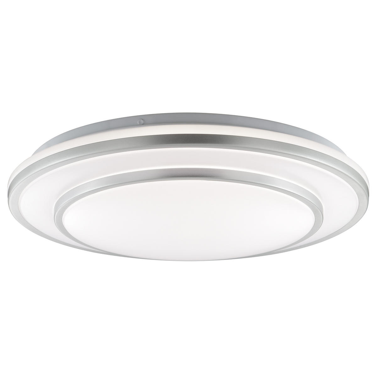 LED DECKENLEUCHTE Luciano Aluminium/Weiß 39/39/7,8 cm - Multicolor, Metall (39/39/7.8cm) - Brilliant