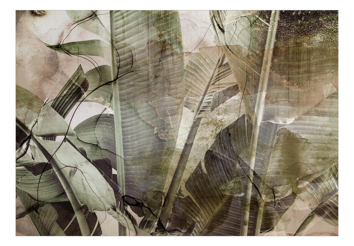 SELBSTKLEBENDE FOTOTAPETE 196/140 cm - Braun/Grün, Kunststoff/Textil (196/1cm) - KUNSTLOFT
