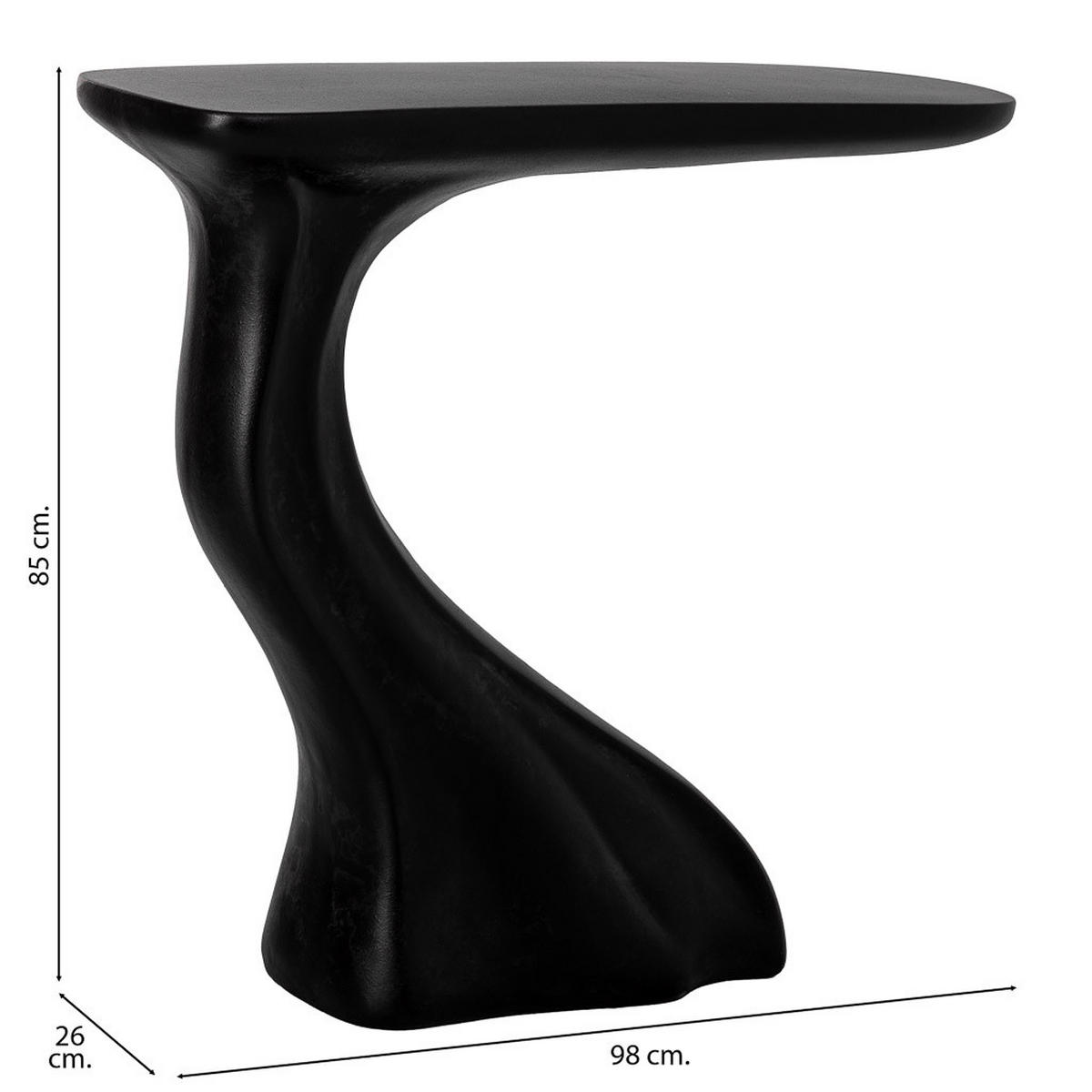 KONSOLENTISCH aus Metall und Holz, schwarz, 98x26x85cm - Schwarz, Holz (26/98/85cm) - Wanderlust