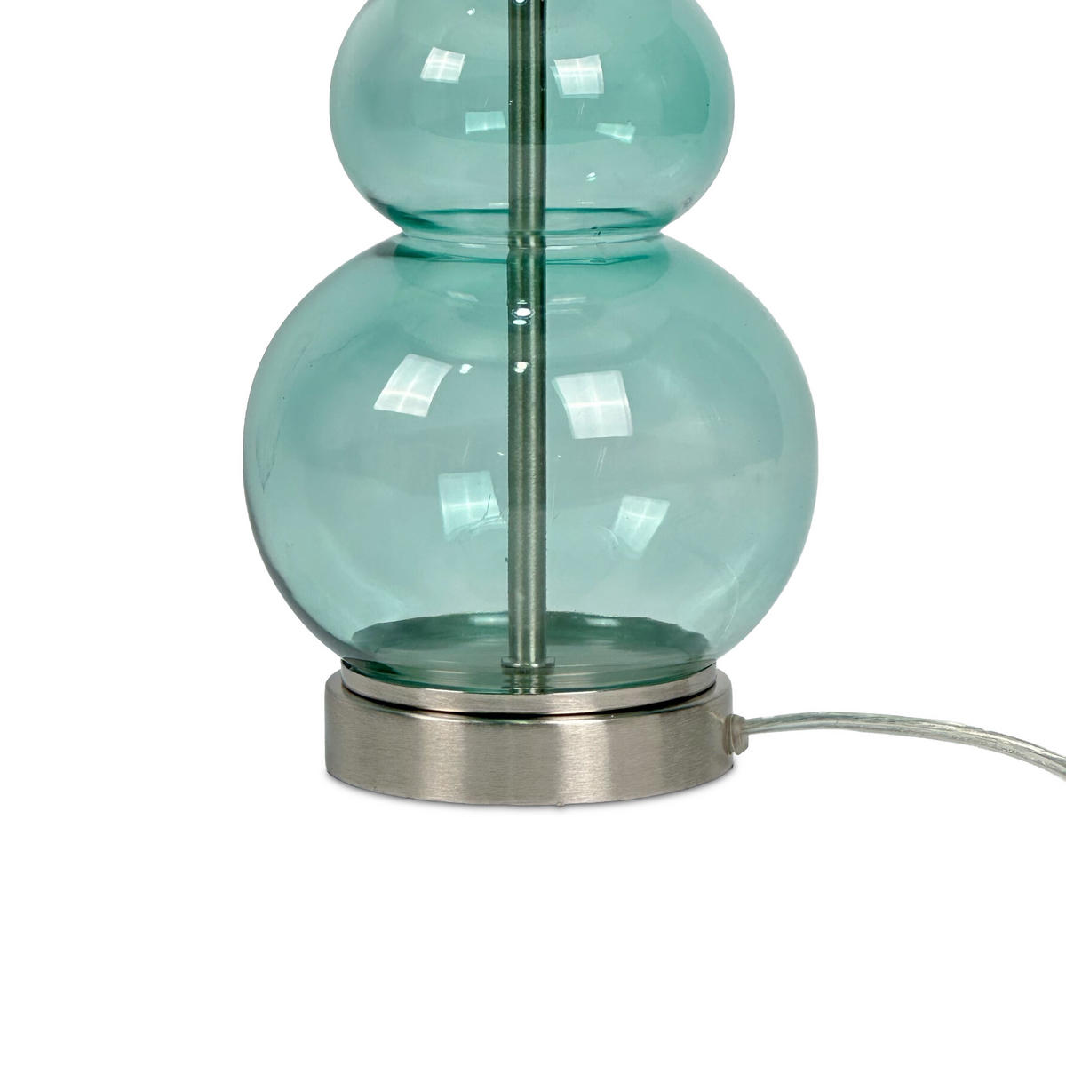 TISCHLAMPE - Multicolor, Glas/Textil (26/26/44cm) - Relaxdays