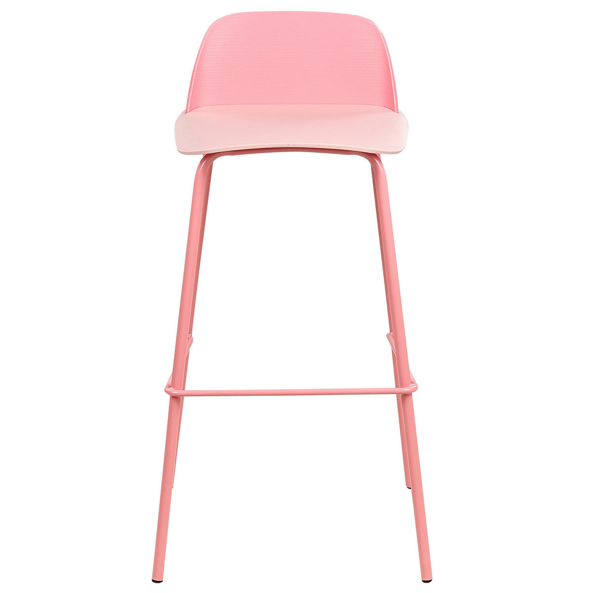 BARHOCKER 4er-Set Kunststoff Rosa Mora - Pink, Kunststoff/Metall (48/90/35cm) - Beliani