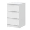 SIDEBOARD SOLA KOM3-3S Schubladen Weiß - Weiß, Holzwerkstoff/Kunststoff (40/69/43cm) - Komodee