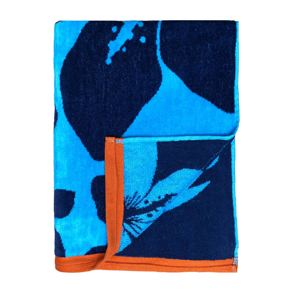 STRANDTUCH Frottee Velours Jacquard Blau 90x170 400g/m² - Coolsurf - Blau, Textil (170/90cm) - LE COMPTOIR DE LA PLAGE