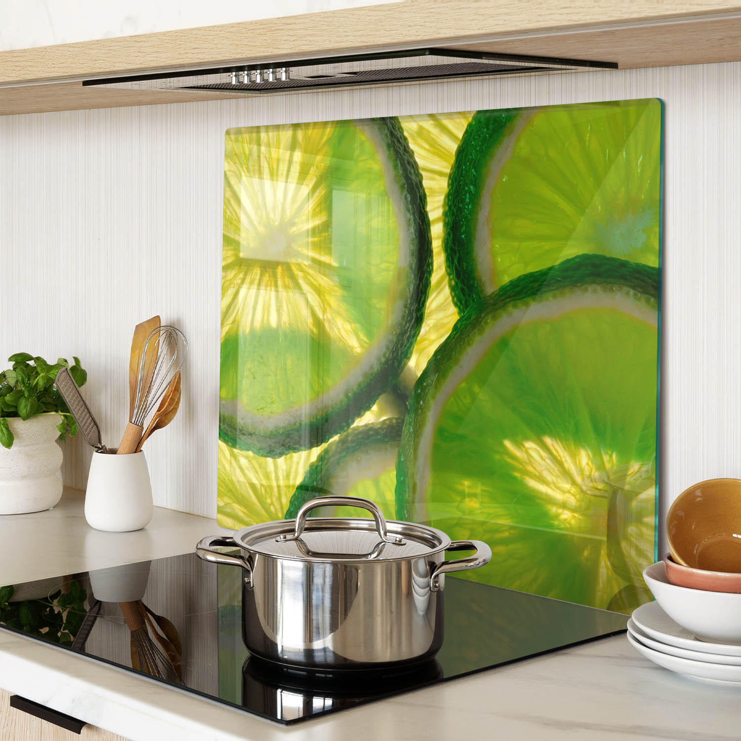 GLASPLATTE 60x52 cm Kalk - Grün, Glas (60/0.4/52cm) - TULUP