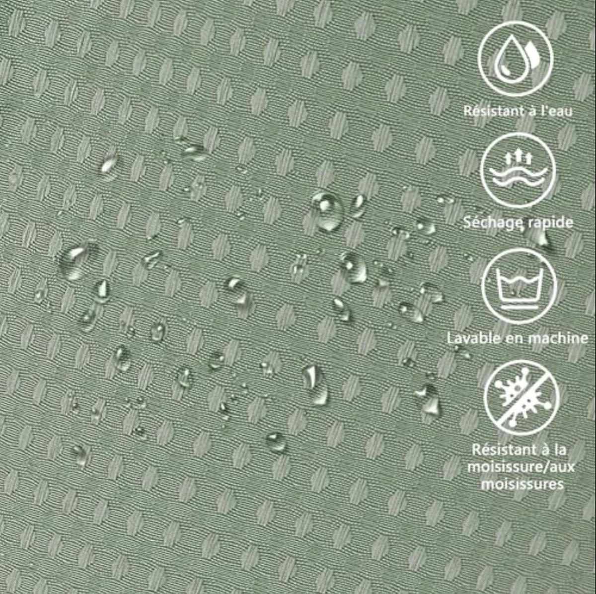 DUSCHVORHANG 150 cm x 180 cm Grün - Grün, Textil (180/150cm) - Vallsero