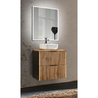 BADMÖBEL-SET Xanten-56 - Braun, Holzwerkstoff (61/200/47cm) - Lomado